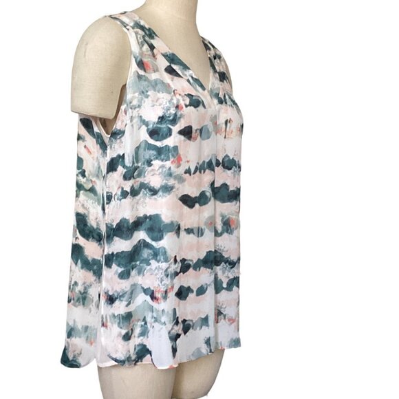 CAbi Style 5035 Gelato Watercolor Sleeveless Tunic Tank Top Blouse Sz M #84i - Picture 3 of 9